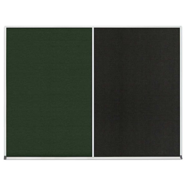 Double Door Radius Corkboard, 60"x36", Sat